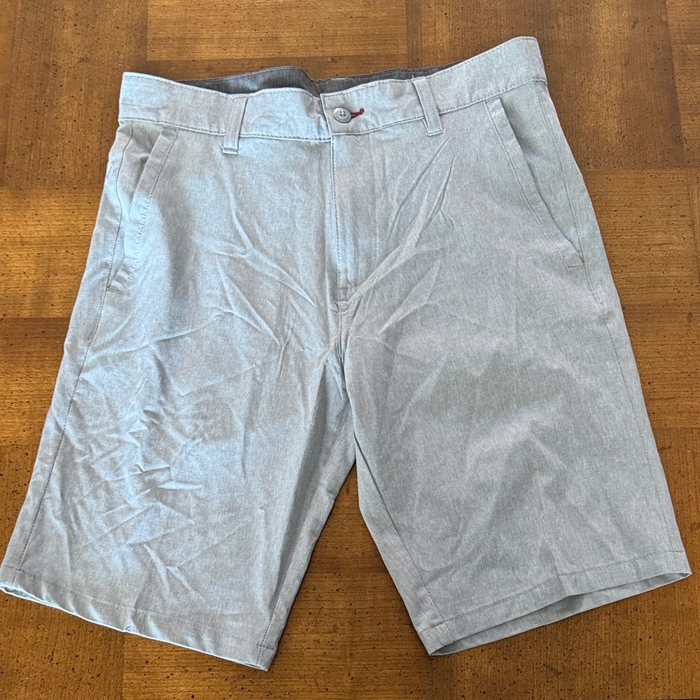 Burnside Light Gray Flat Front Shorts